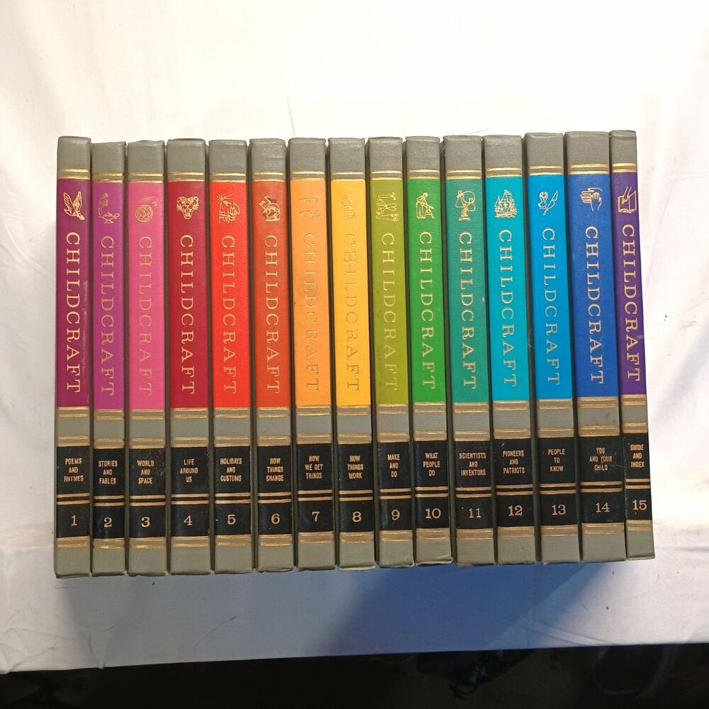 Vintage 1964 Childcraft The How and Why Library - Rainbow Complete 15 Vol Set